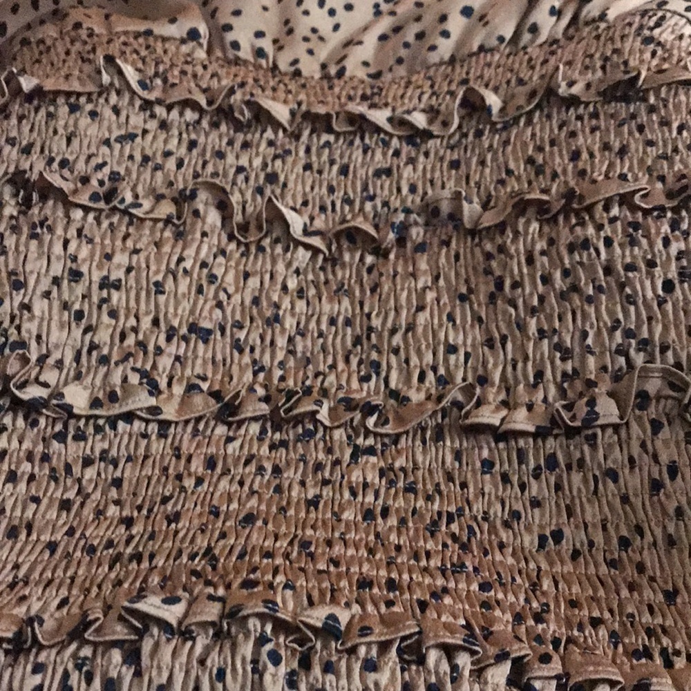 Pants Store Ruched Layered Spot Print Mini Dress - Picture 10 of 10